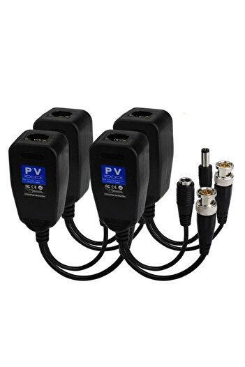Choice 1 pair 1 Pairs CCTV Coax BNC Video Power Balun Transceiver to CAT5e 6 RJ45 Connector HJ55