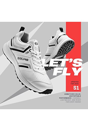 SOLM8 S1 Rubber Spikes - Lightweight Cricket Shoes, Durable Grip, Superior Protection Unisex