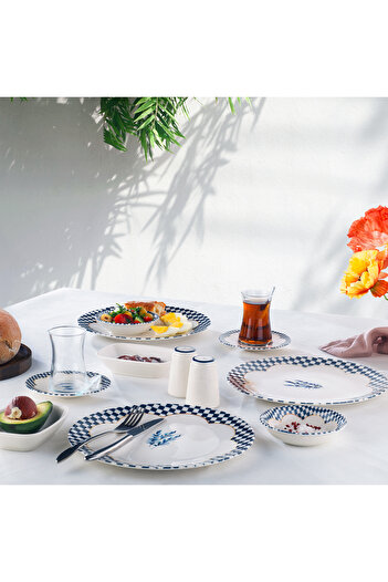 Schafer Suzzy Breakfast Set 32 Pieces-Blue