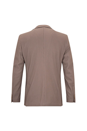 Hatemoğlu Brown Comfort Fit Mono Collar Classic Jacket