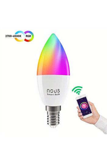 Nous Bec LED RGB Smart P4, E14, Control din aplicatie