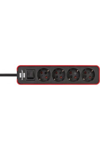 Brennenstuhl Ecolor extension cord 4 sockets, 1.5m H05VV-F 3G1,5 Red Black