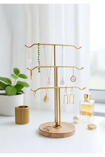 HOMİNG Volera Modern Earring Necklace Ring Jewelry Stand 242133