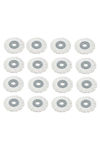 OEM Set 16 Universal Mop Refills with High Absorption Power, White