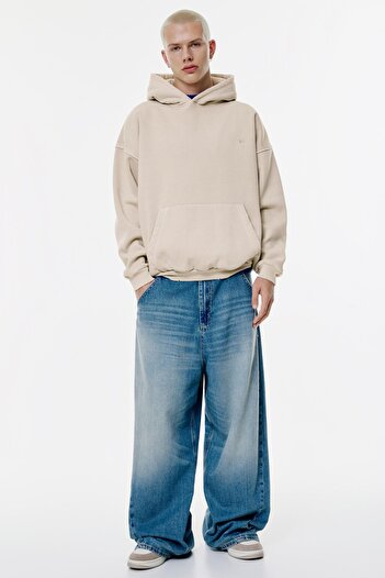 Pull & Bear STWD Yıkanmış Kapüşonlu Sweatshirt