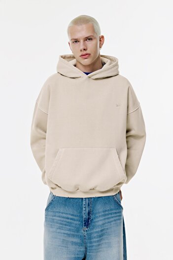 Pull & Bear STWD Yıkanmış Kapüşonlu Sweatshirt