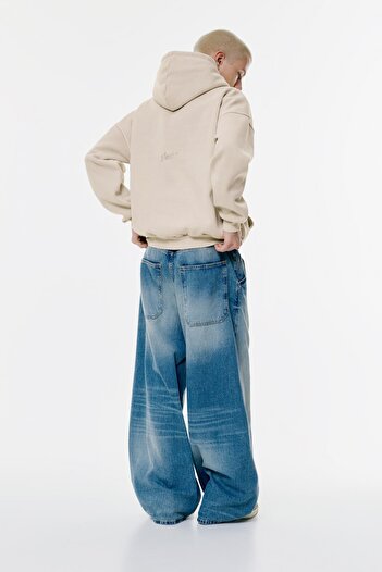 Pull & Bear STWD Yıkanmış Kapüşonlu Sweatshirt