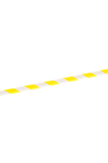 Paper Straws Paper Straws, yellow with white stripes, 100pcs/set, 197x6mm