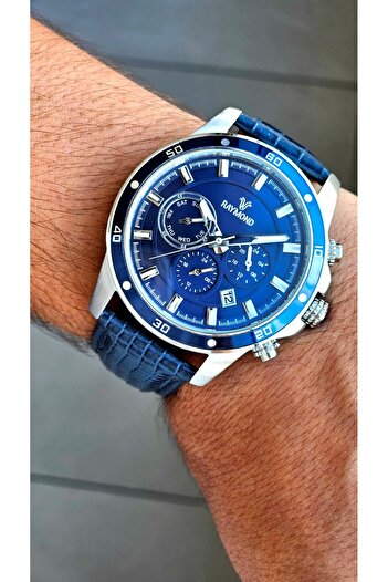 Raymond RYM-1150 QUARTZ ERKEK KOL SAATİ - ÇELİK KASA - DERİ KORDON - 2 YIL GARANTİ