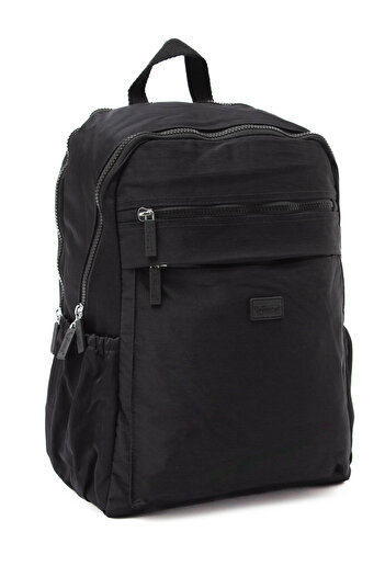 NEMO BAGS Black Unisex Medium Size Backpack, Imported, Young Laptop Compartment, Water Resistant Fabric, 40X29X18Cm