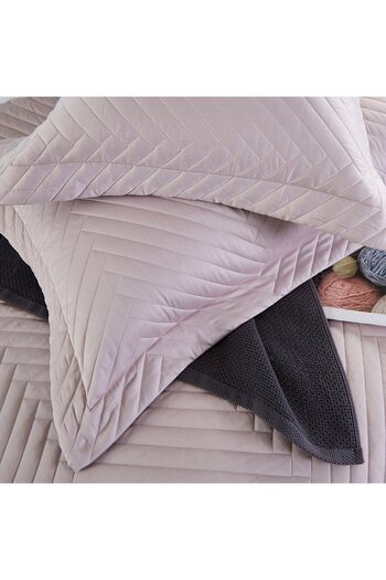 Boutique Blanche cotton embroidered bed spread full 2 pcs set pink 240*160cm