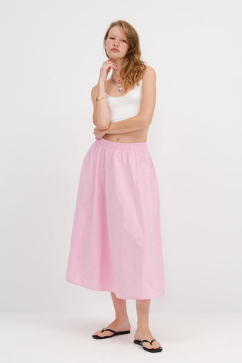Addax Long Skirt with Elastic Waist E13751-L3