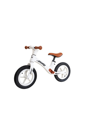Z-Tools Bicicletă de echilibru pentru copii IRUIQI, roți de cauciuc și scaun reglabil, +3 ani, albă / ZTS8481