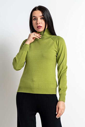 Nichii Solid Long Sleeve Top with High Neck