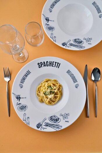 PORSER Porcelain Alfedo Miro Pasta Plate Set 29cm 460Cc 2 Pcs