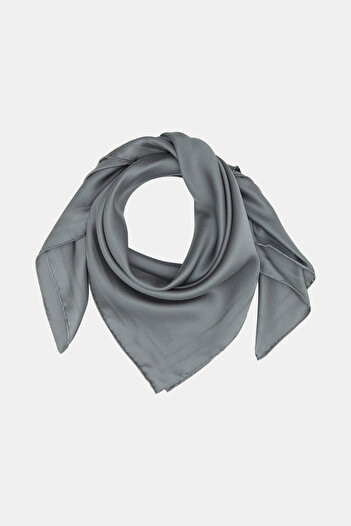 Vakko Καπνιστό Μεταξωτό Φουλάρι Ζακάρ Twill - Πλαίσιο