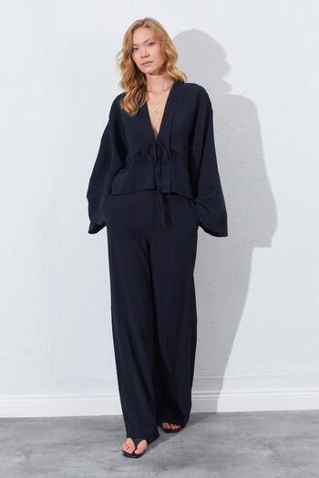 TENA Women's Black Palazzo Pants