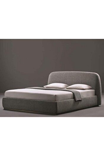 modern suite Sydney | King Size Chenille Bed 200*200*115cm Grey