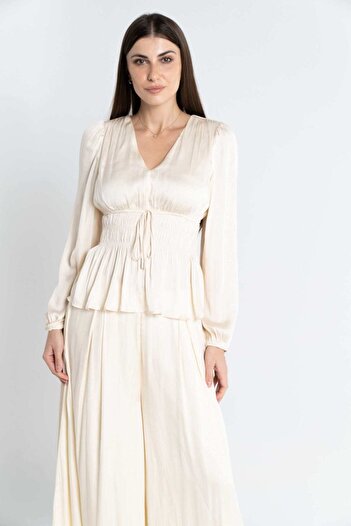 Nichii Long Solid Top with Seven Opening & Long Sleeves
