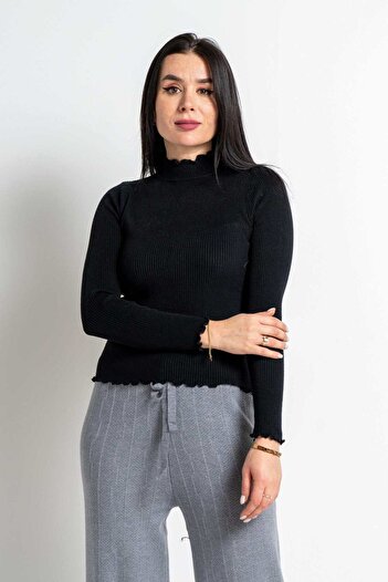 Nichii Long Sleeve Ribbed Top with Neckline