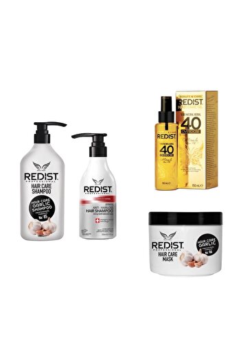Redist Hair Loss Prevention and Regeneration Set - Garlic Shampoo 1L, Hair Loss Shampoo 500ml, Garlic Mask