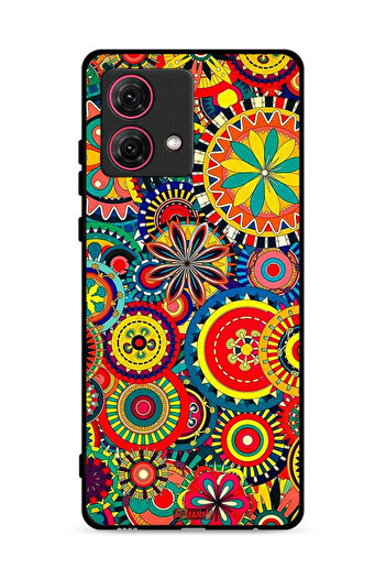 Tolwak Motorola Moto G84 5G Protective Case Cover Colorful Mandala Pattern