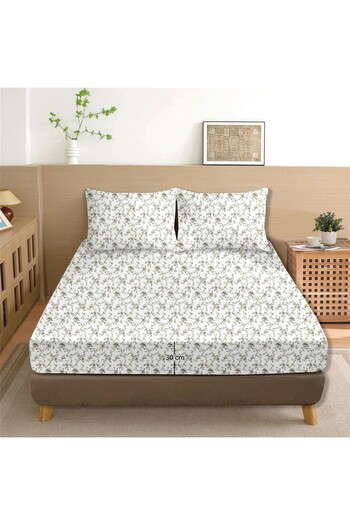 Evim Arora 100% Cotton Double Fitted Sheet Set Dark Beige - 160X200+30 cm