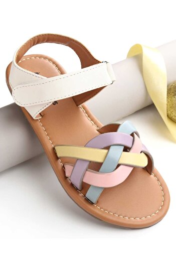 Pine kids Pine Kids Strappy Sandals with Velcro Closure - Multucolor