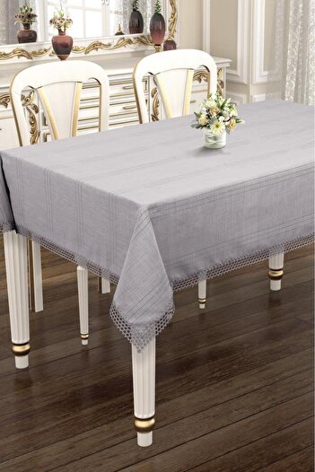 Çeyiz Diyarı Asu 160X220 cm Single Tablecloth Gray