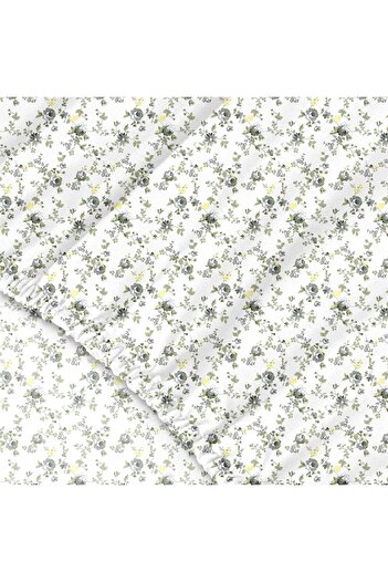 Evim Arora 100% Cotton Double Fitted Sheet Gray - 160X200+30 cm