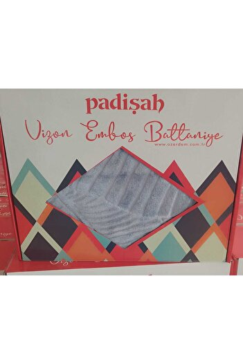 YÜNTEKS Sultan Mink Embossed Single Person Boxed Blanket 155*215 Gray