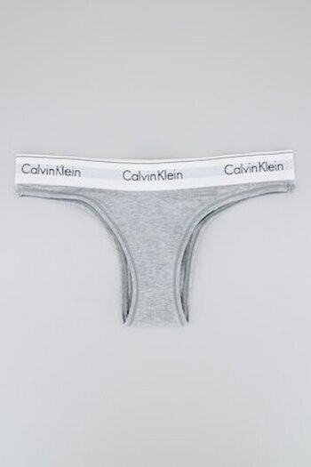 Calvin Klein Brazilian Briefs, Modal and Cotton Blend, Grey Melange, XS