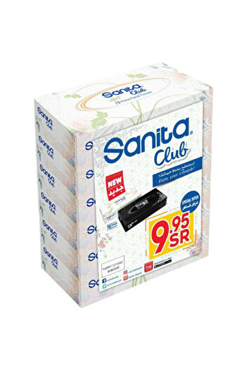 Sanita Club 76-Sheets Facial Tissue