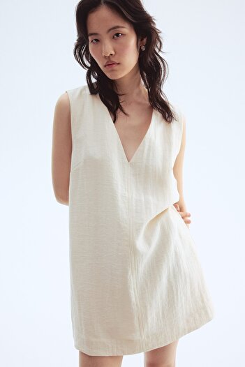 H&M V Yakalı Kolsuz Elbise