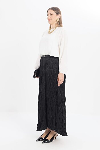 ALLDAY Black-Elastic Basic Skirt