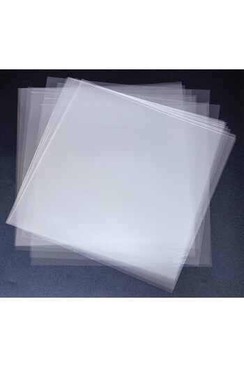 Generic neglex 20PCS 4 Mil Blank Mylar Stencil Sheets, 12 X 12 Inch Clear Plastic Sheets, Clear Acetate Shee