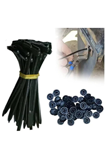 Choice 30pcs Nylon Universal Cable Tie Buckle With Round Head Tie Car Plastic Rivets Fasteners for Car Dail