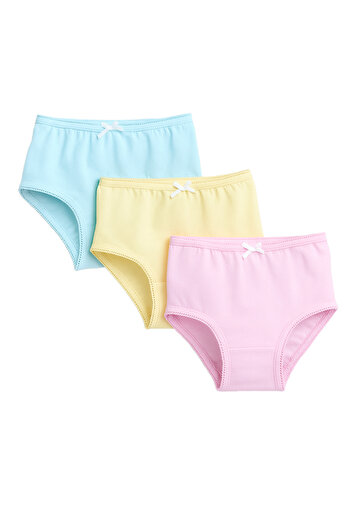 Victor and Jane 3-Pack Briefs for Girls – Soft Cotton Pastel Underwear Set