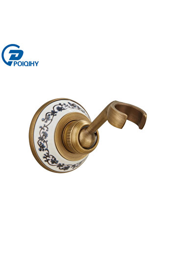 Choice Bracket B Antique Brass Handshower Ceramic Handheld Head Brass Bracket 150cm Shower Hose Faucet Acce