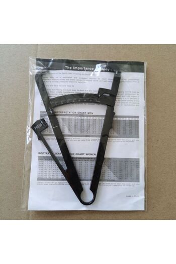 Choice1 Single scale-black 1set 70mm Skinfold Body Fat Caliper Set with Measure Tape Body Fat Monitors Body