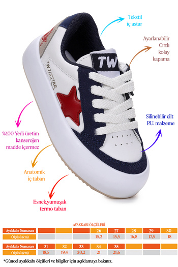 Kiko Kids Rida Daily Velcro Laced Boys' Sports Shoes
