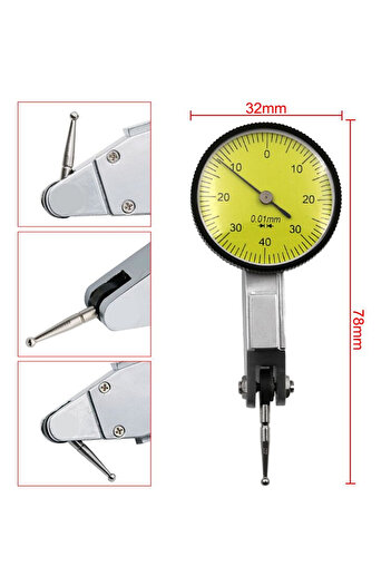 Choice 0-0.8mm Level Gauge Scale Precision dial test indicator digital dial indicator Universal Flexible...