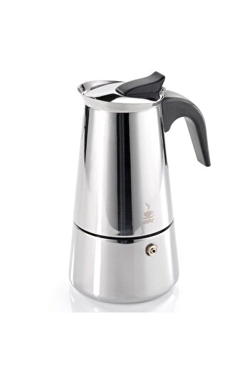 MONTELI Espressor Inox pentru 9 Cesti, Argintiu/Negru, Cafetiera Moka
