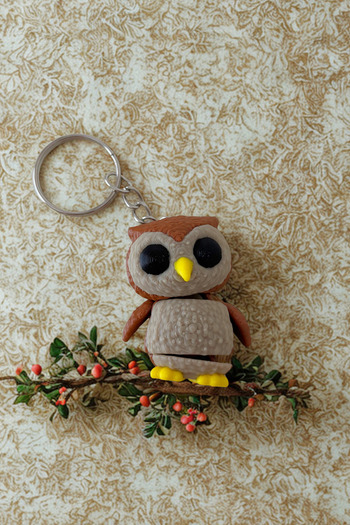 CESTOPİENO Owl Animated Bag Ornament / Keychain - 1 Piece