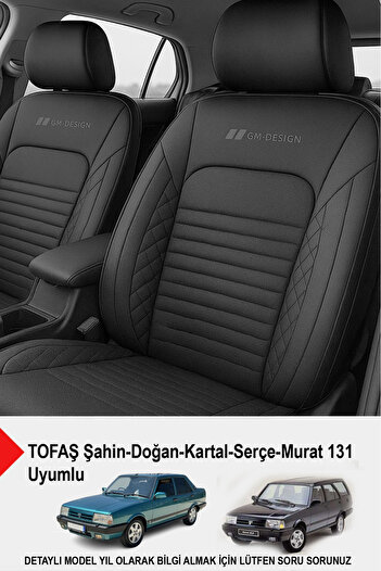 GM-DESIGN Istanbul Series Leather Car Seat Cover (Tofaş Kartal-Şahin-Doğan-Serçe-Tempra Compatible)
