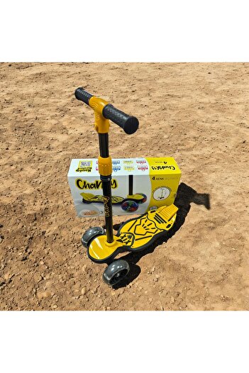 chanky Scooter Lighted Wheel Wide Base and Brake Suitable for Ages 7 with 3 Stage Steering 100Kgs Carrying