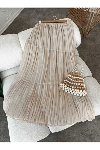 MissPul Women's Ruffled Lined Long Skirt