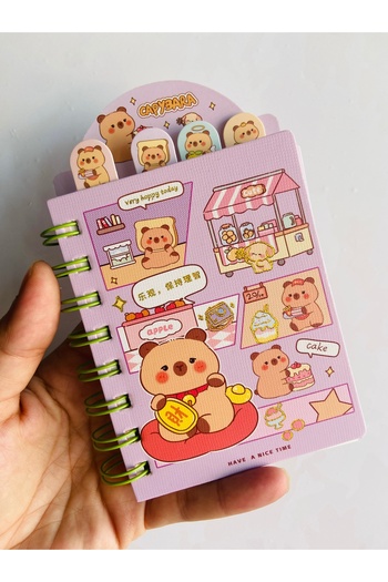 synshop Capybara Capybara Spiral Bookmark Set Cover Notepad