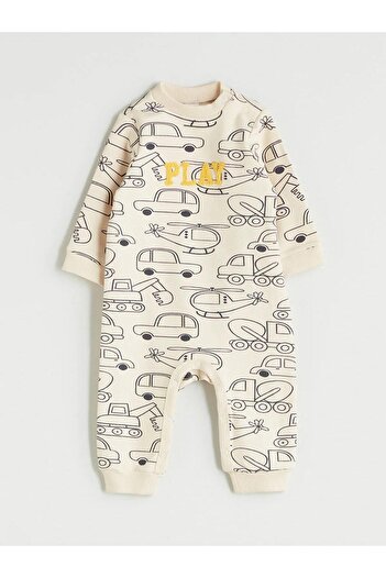 LC Waikiki Lcw Baby Printed Baby Boy Snap Jumpsuit (W5)