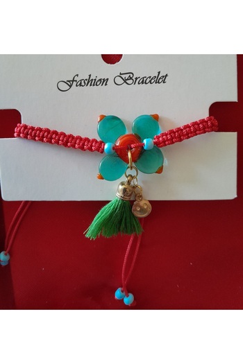 Minnoş Dükkan Murano Glass Flower Bohemian Style Bracelet